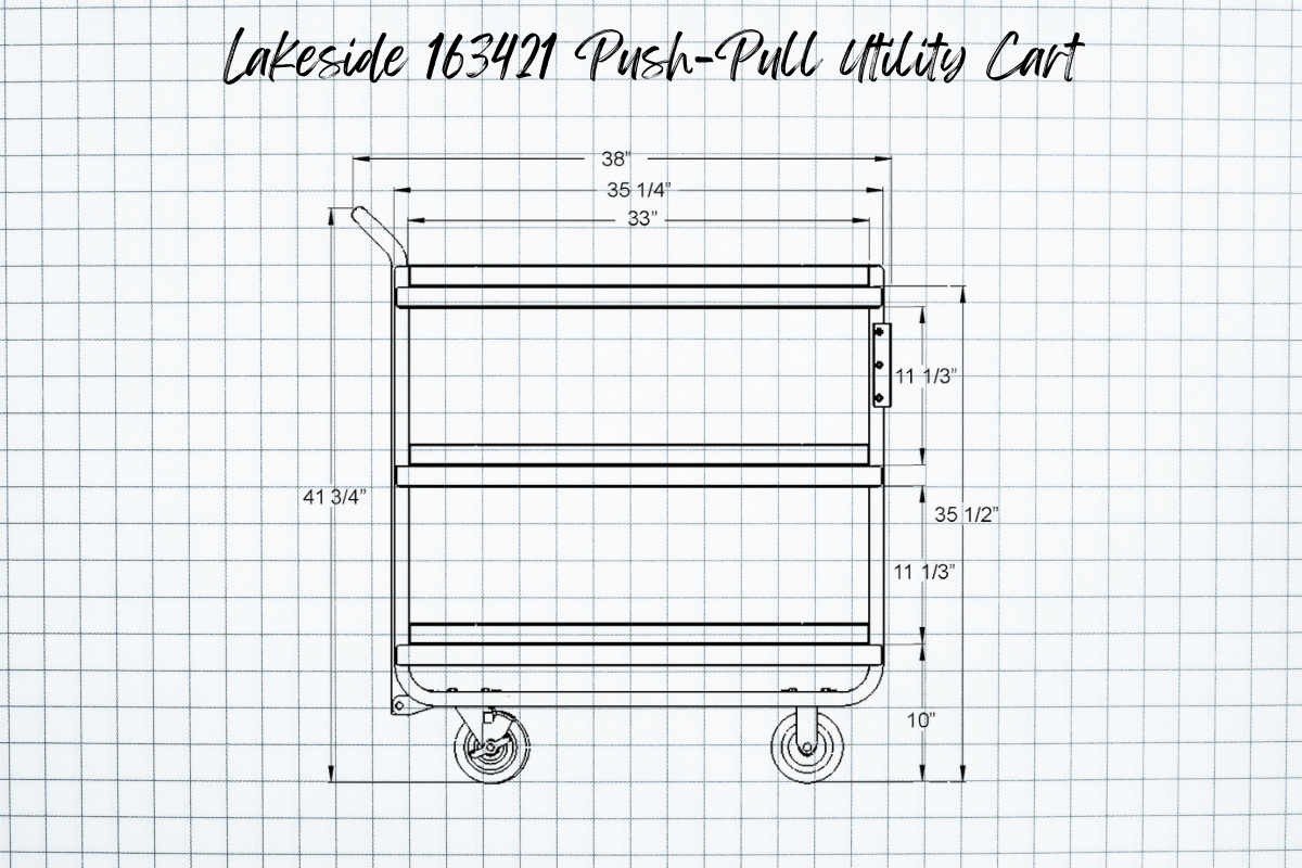 Lakeside 163421 Push-Pull Utility Cart specifications.