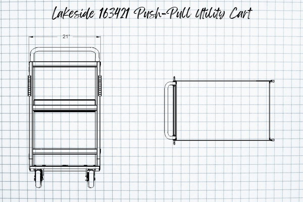 Lakeside 163421 Push-Pull Utility Cart specifications.