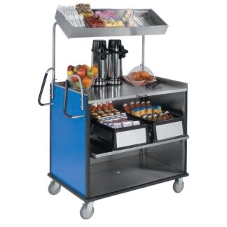 Mobile Breakfast Cart by Hubert® - Stainless Steel with Ice Bin