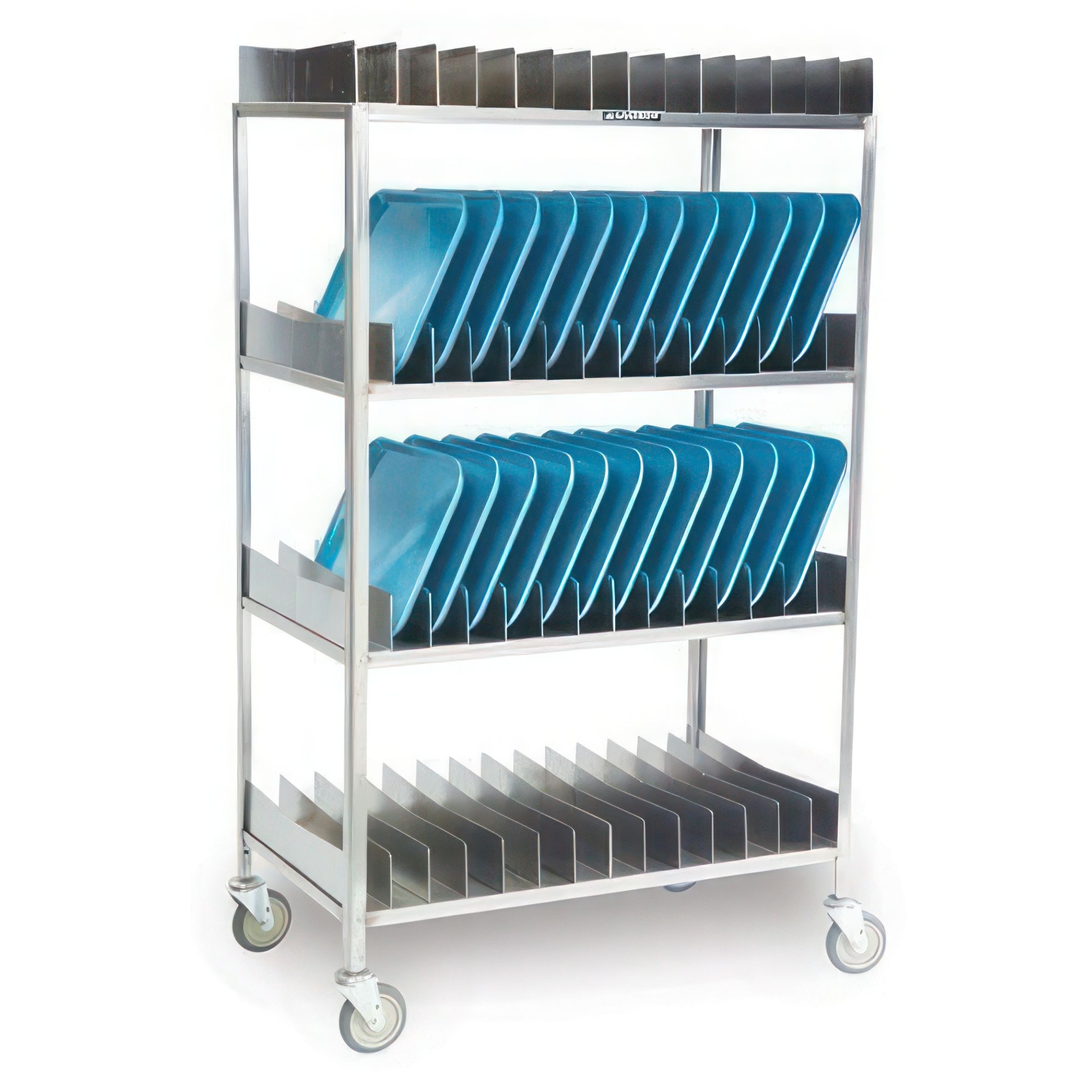 Lakeside 868 Mobile Tray Drying Rack, Stainless Steel, (4) Shelves fit 14 x  18-in. or 15 x 20-in. or 16 x 22-in. Trays, 56 Tray Capacity - Lakeside  Foodservice