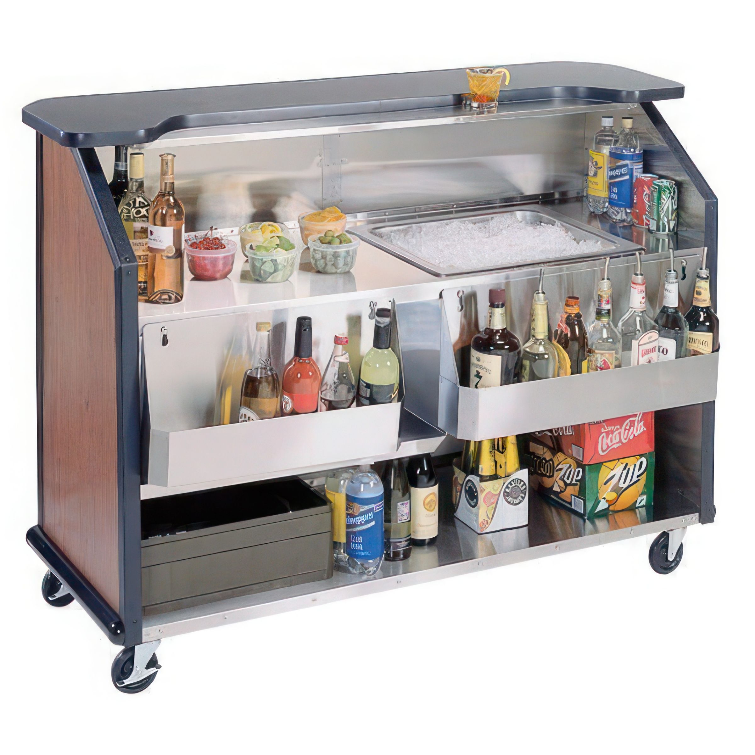 Lakeside 887 Portable Beverage Bar, NSF, 63 1/2-in. Top Shelf, (1