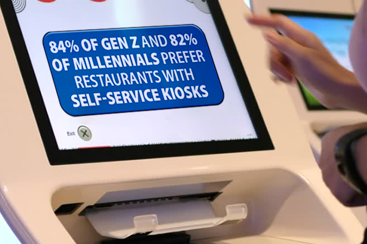 84% of Gen Z and 82% of Millennials prefer restaurants with self-service kisoks.