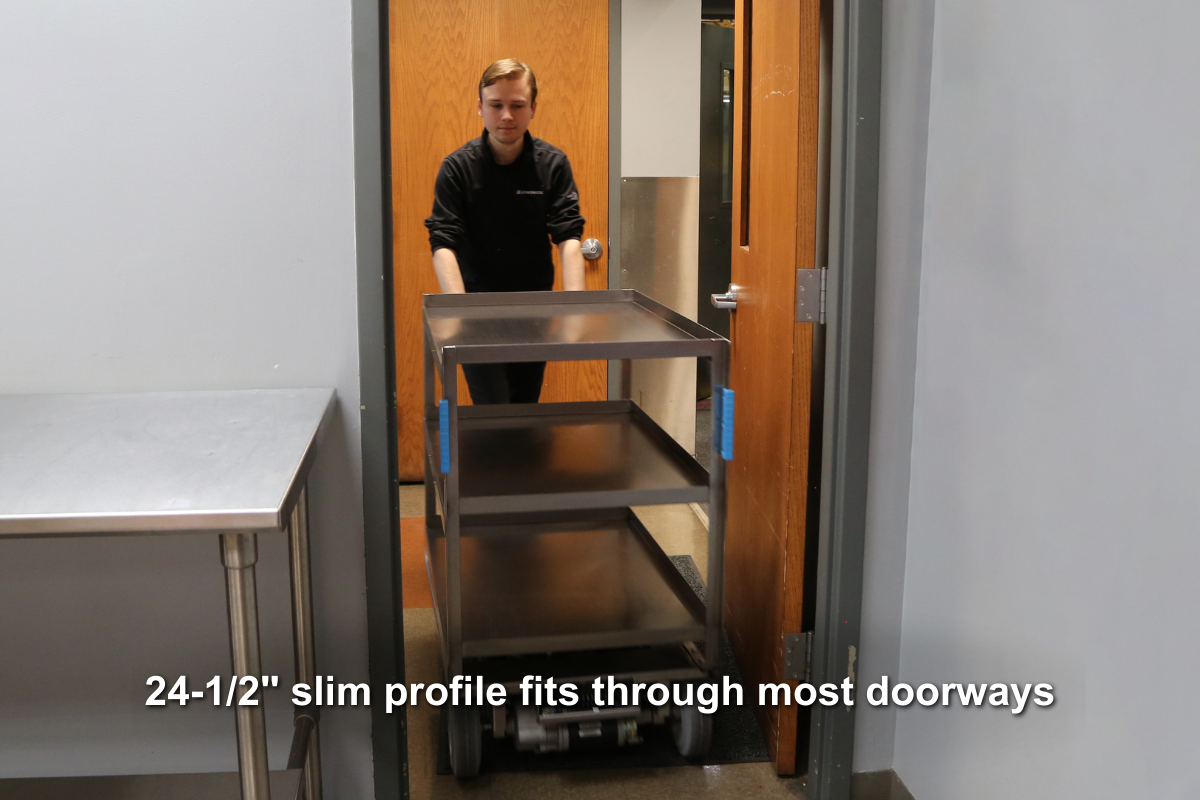 24-1/2" slim profile fits through most doorways