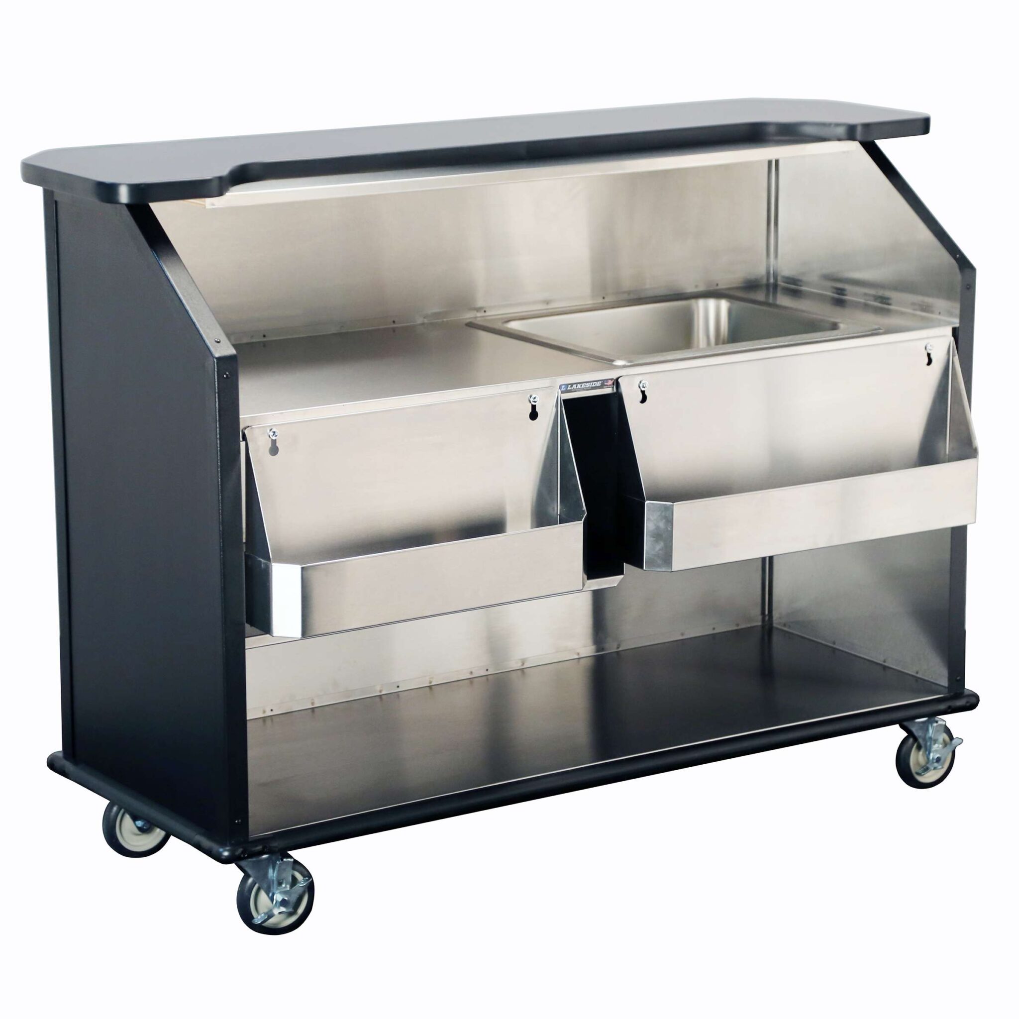 Geneva 76886 Portable Beverage Bar with (2) 40-Lb. Ice Bins, (2) Speed ...