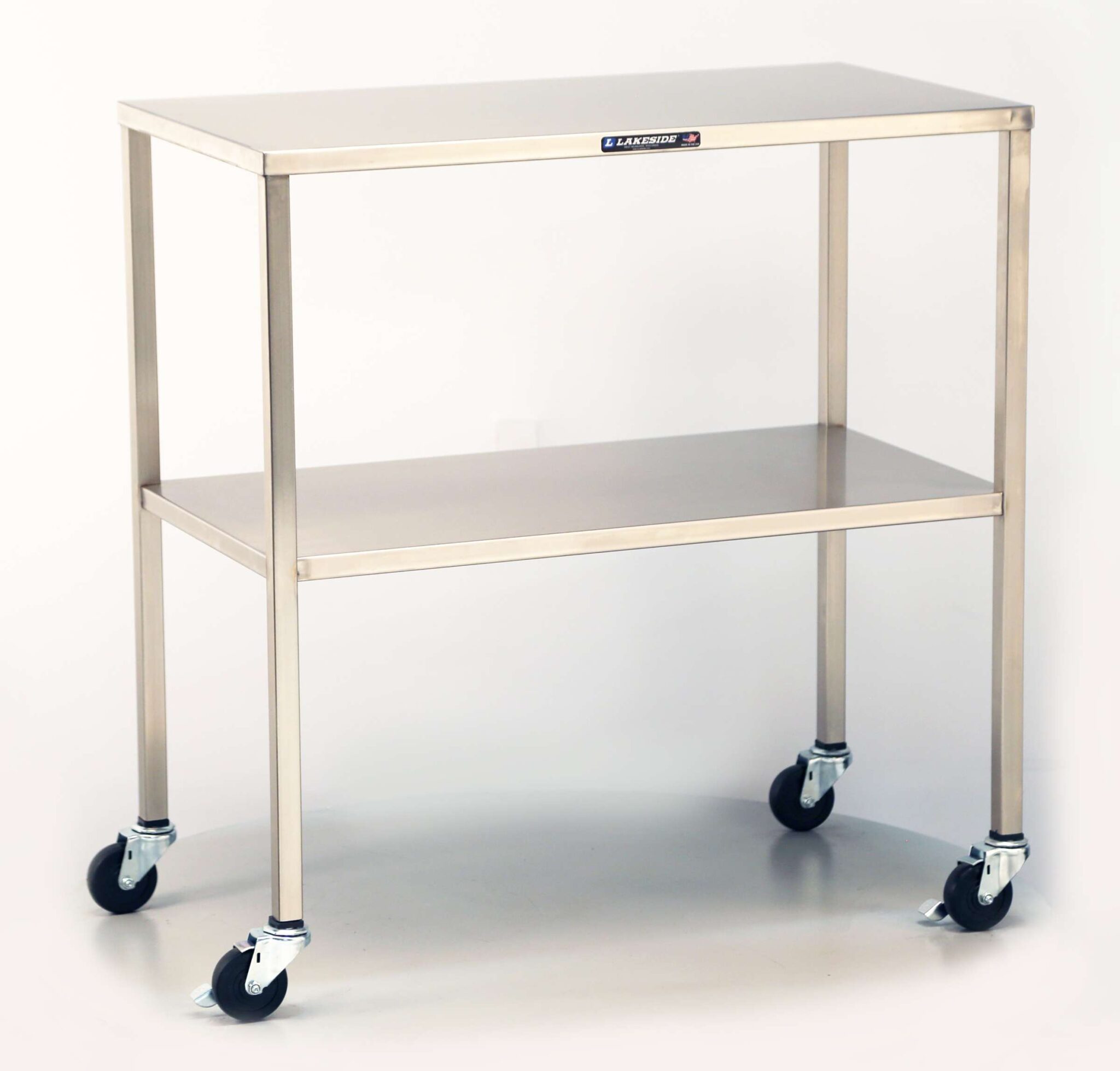 Lakeside 8359 Utility Table with Shelf, Stainless Steel, 24