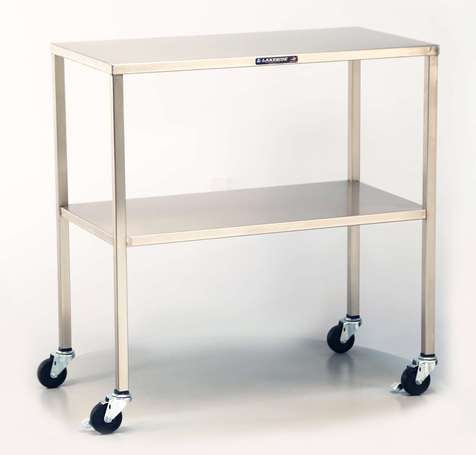 Simple Utility Table Lakeside 8355 Utility Table with Shelf, Stainless Steel, 18