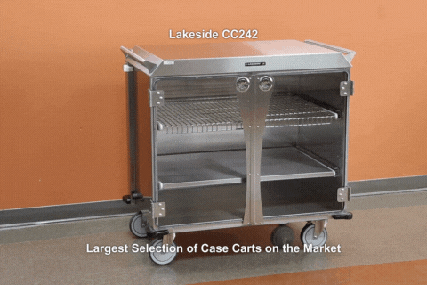 Largest Selection of Case Carts on the Market Featuring: Lakeside CC242 With Clear Doors and Lakeside CC142.